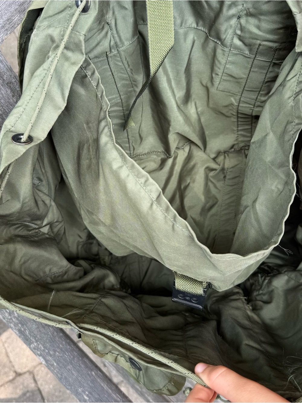 Vintage USGI Large ALICE Pack OD Green Cargo Field Rucksack Backpack (w/o Frame) - Picture 13 of 15